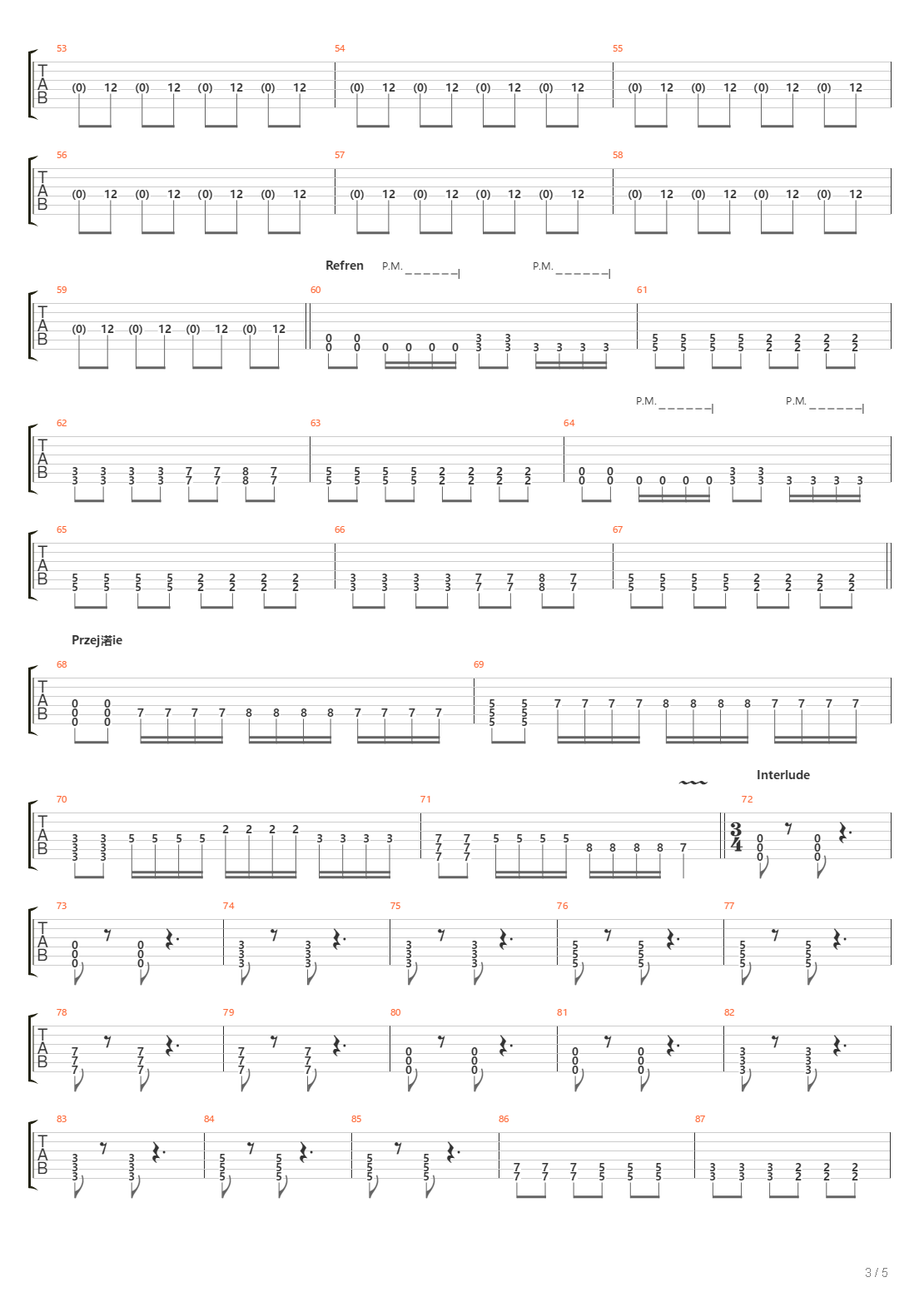 Pancerz吉他谱