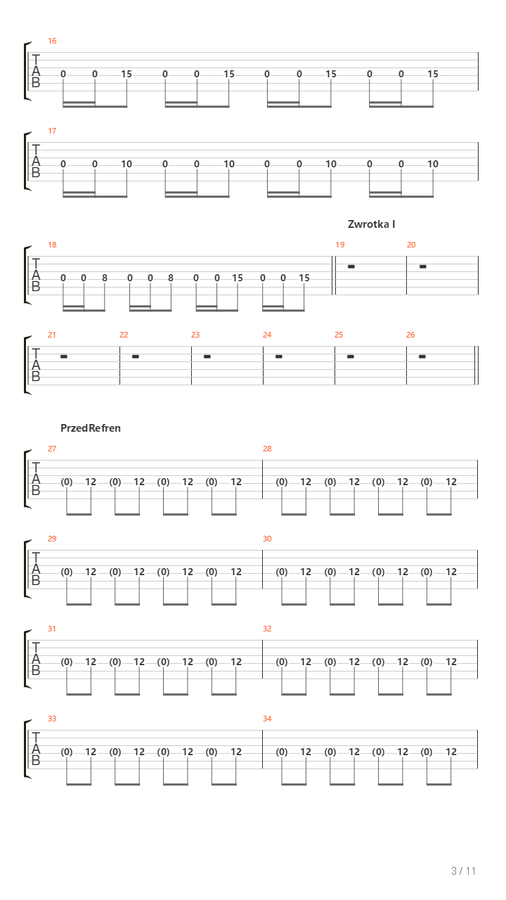 Pancerz吉他谱