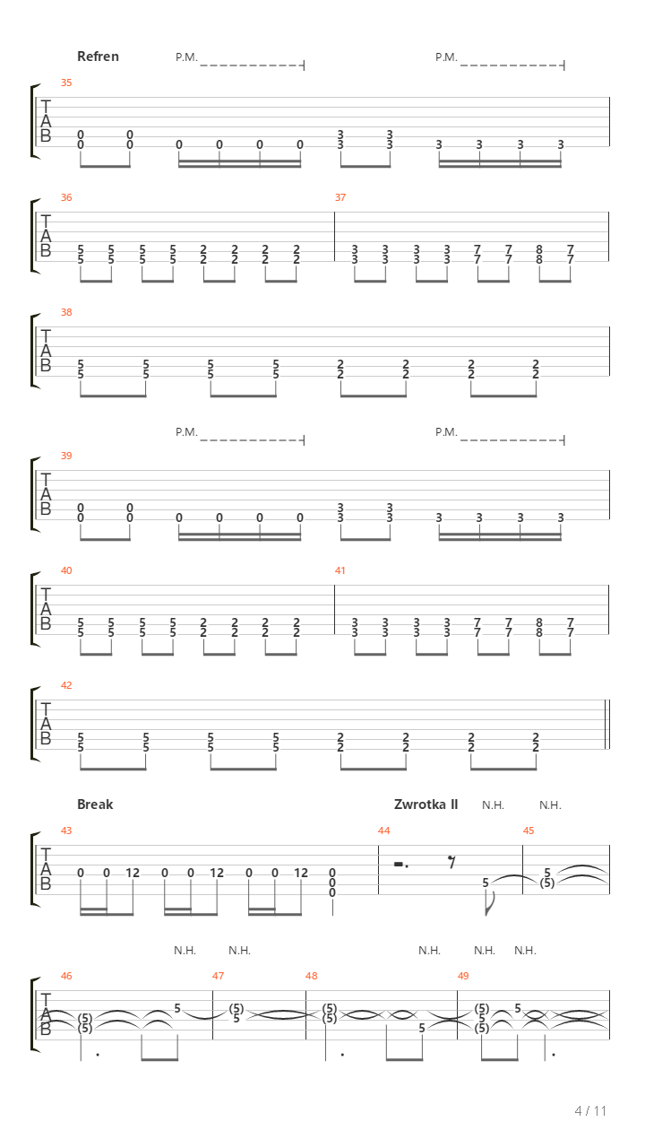 Pancerz吉他谱