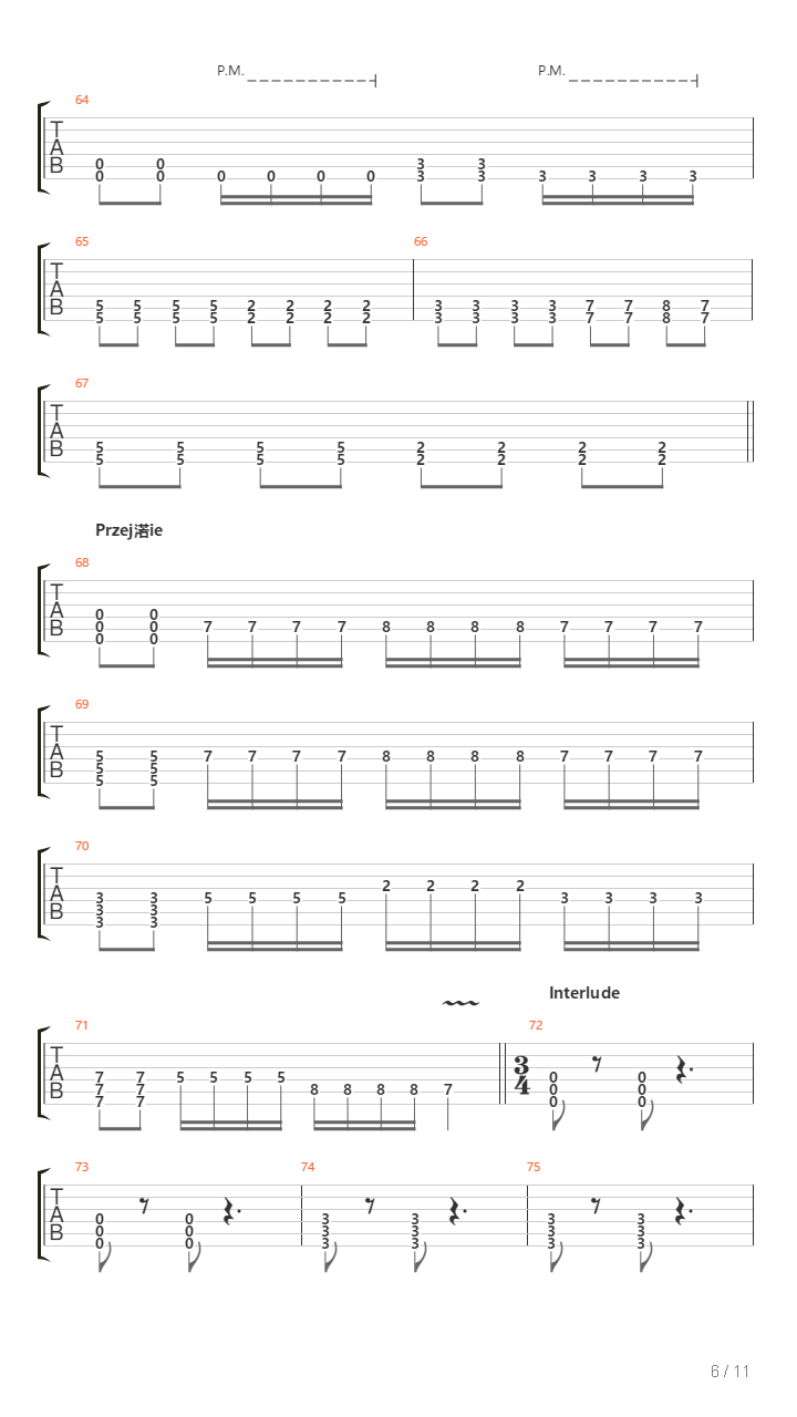 Pancerz吉他谱