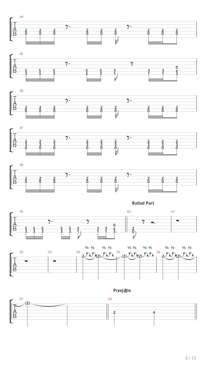 Ptaszek吉他谱