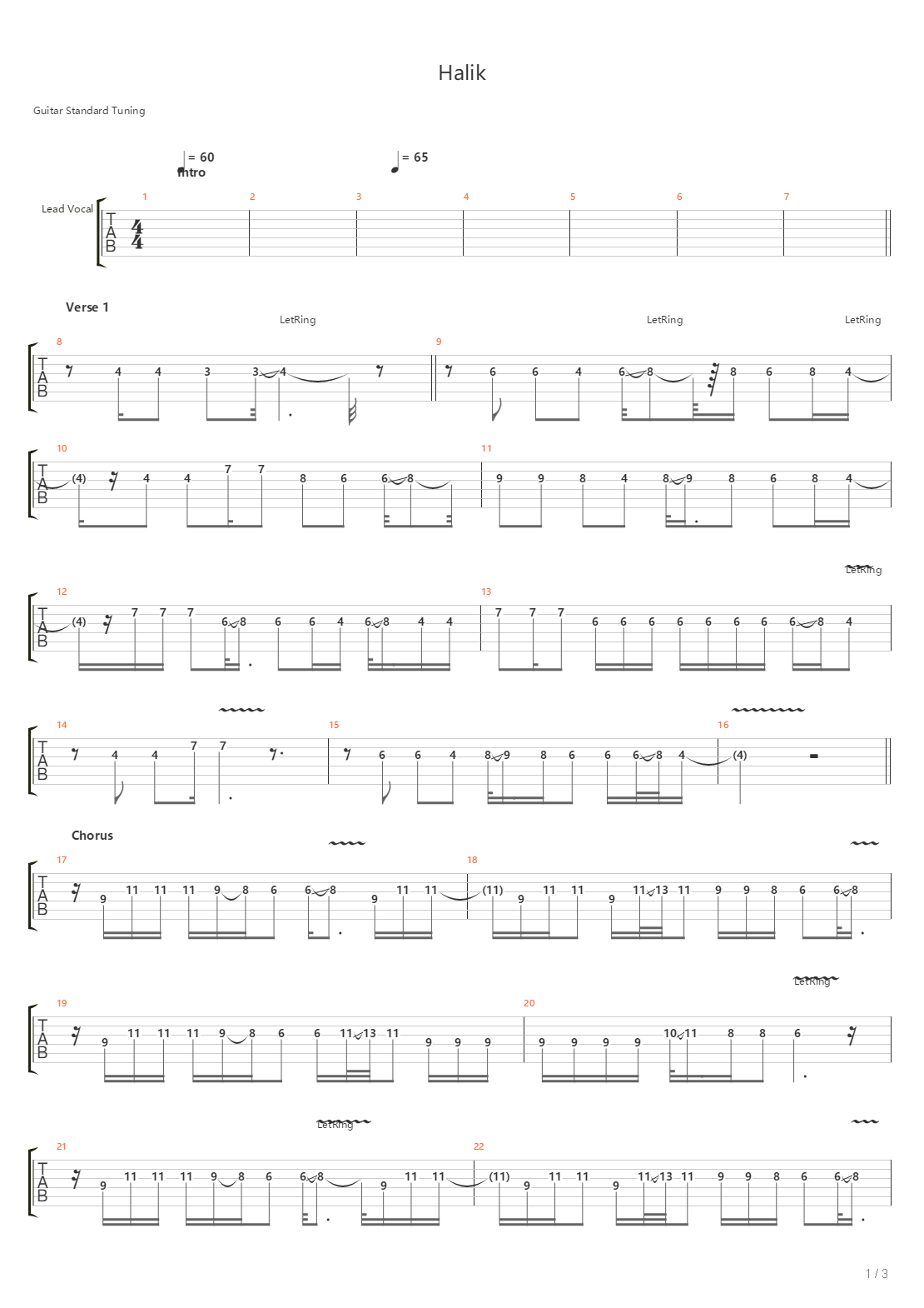 Halik吉他谱