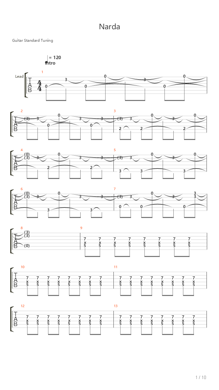 Narda吉他谱