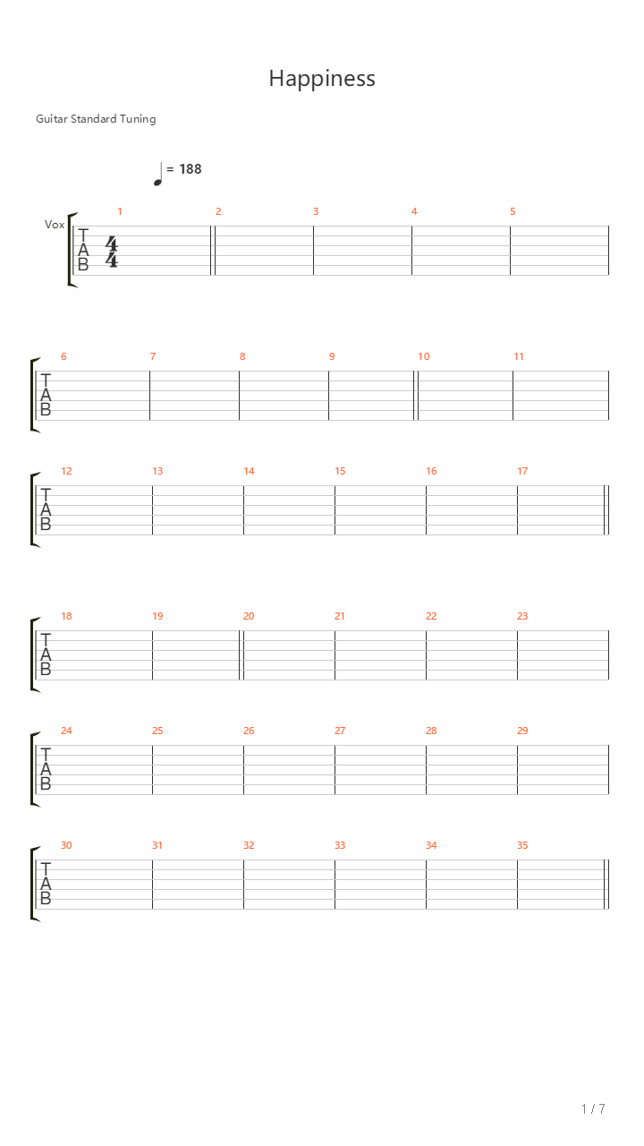 Happiness吉他谱