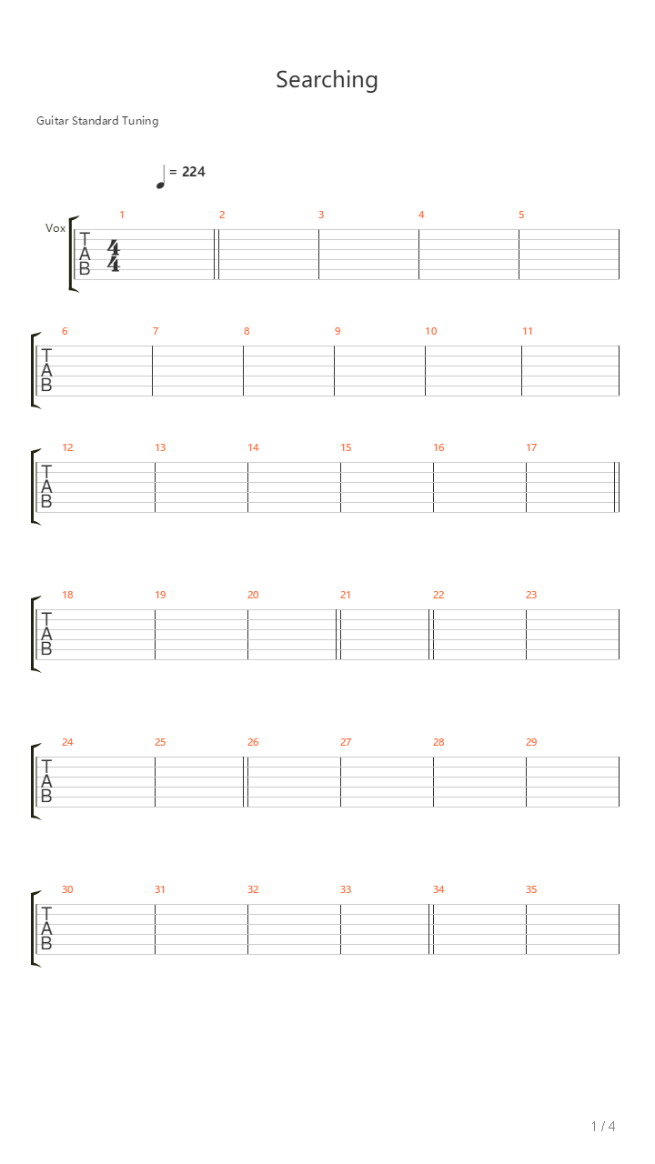 Searching吉他谱