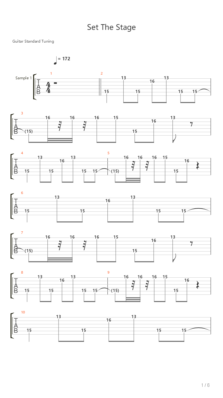 Set The Stage吉他谱