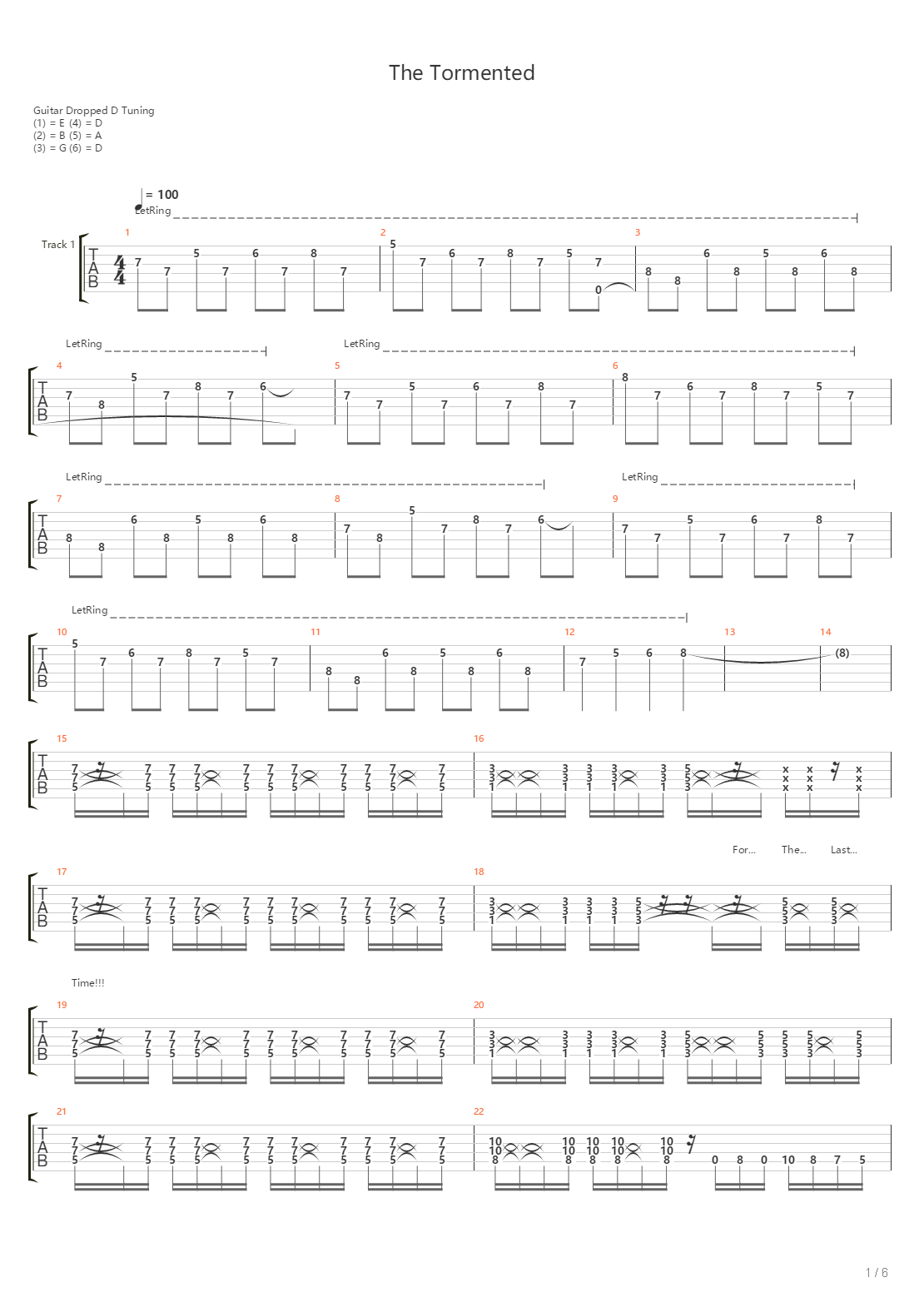 The Tormented吉他谱