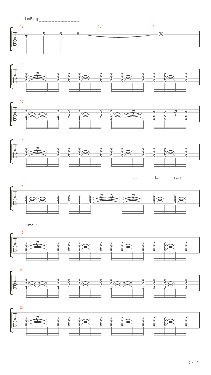 The Tormented吉他谱