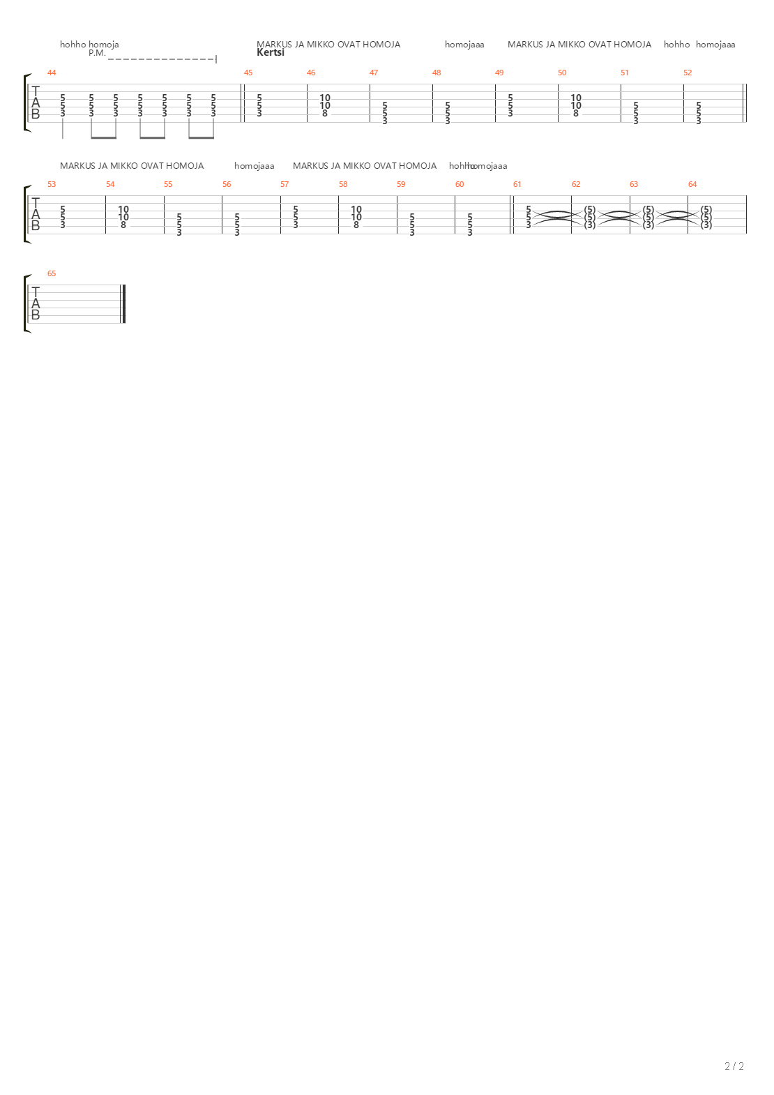 Sauna吉他谱