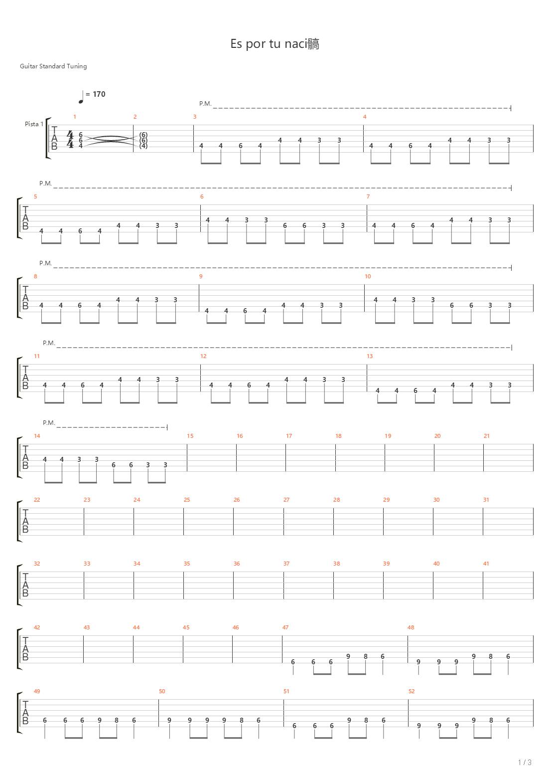 Es Por Tu Nacion吉他谱