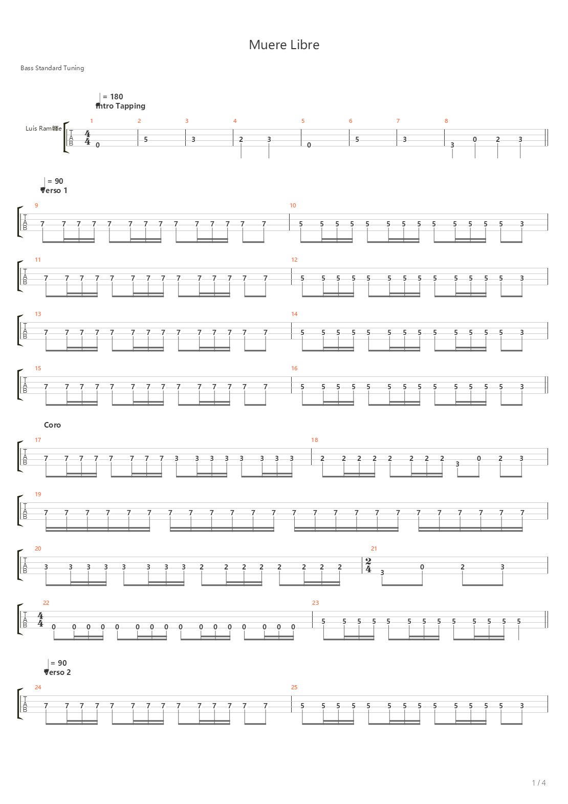 Muere Libre吉他谱