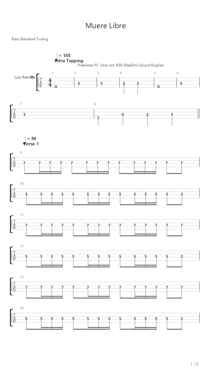 Muere Libre吉他谱