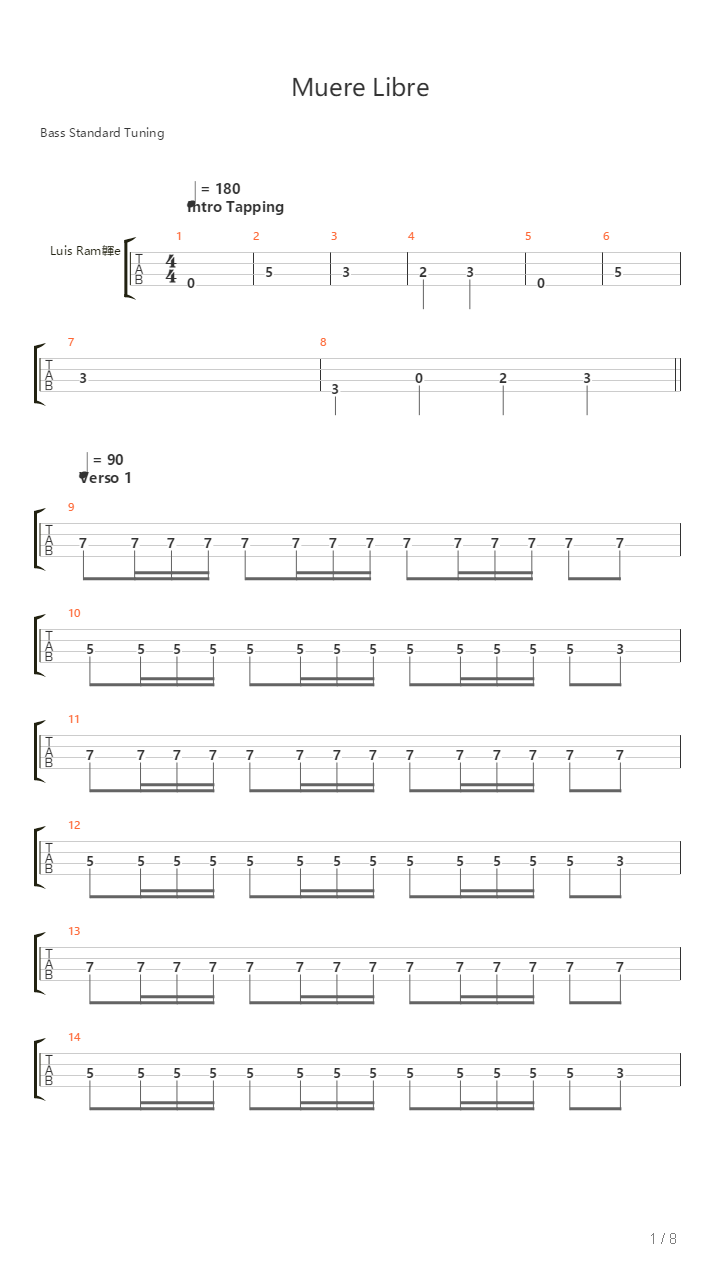 Muere Libre吉他谱