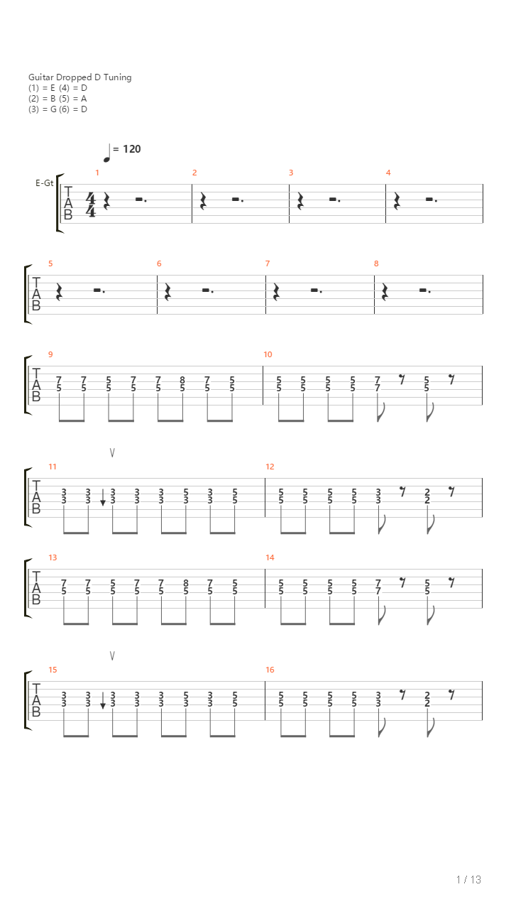 Gne吉他谱