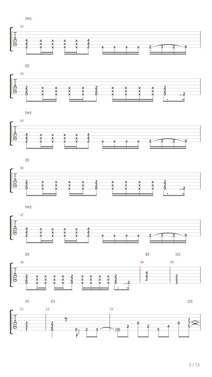 Caida Libre吉他谱