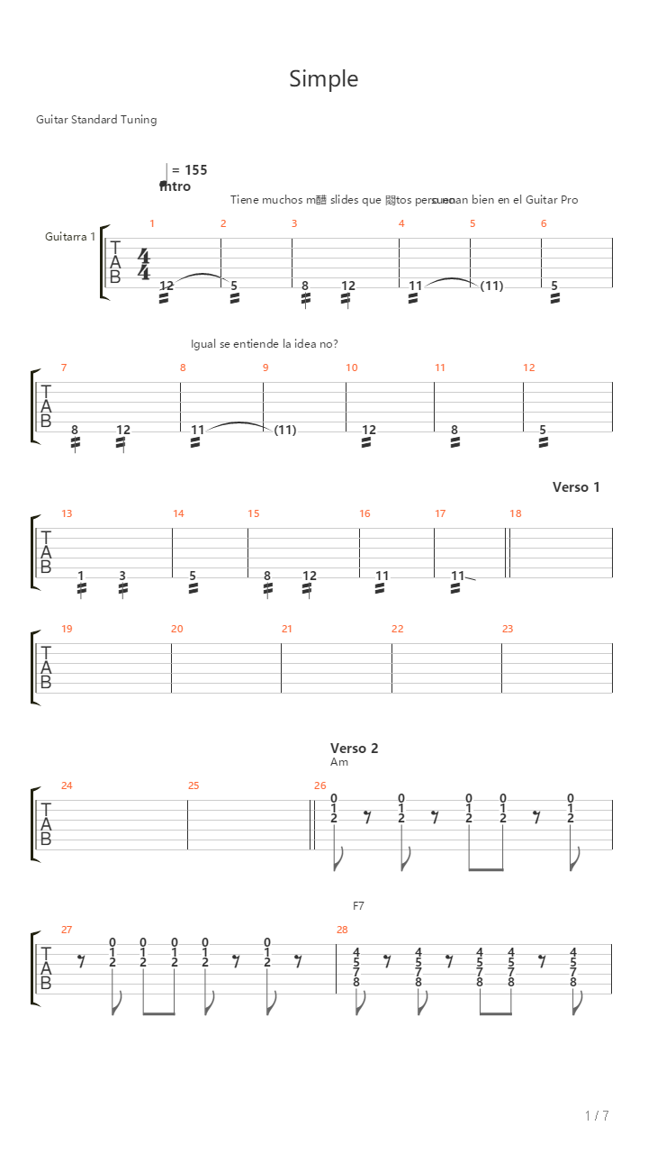 Simple吉他谱