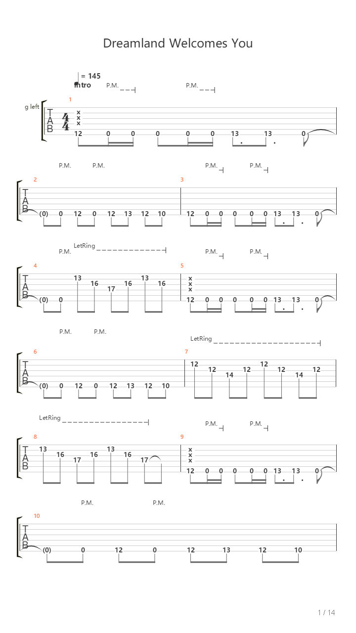 Dreamland Welcomes You吉他谱