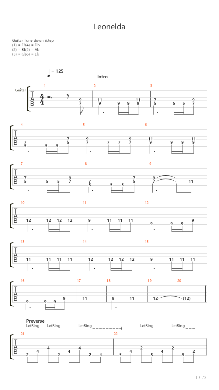 Leonelda吉他谱