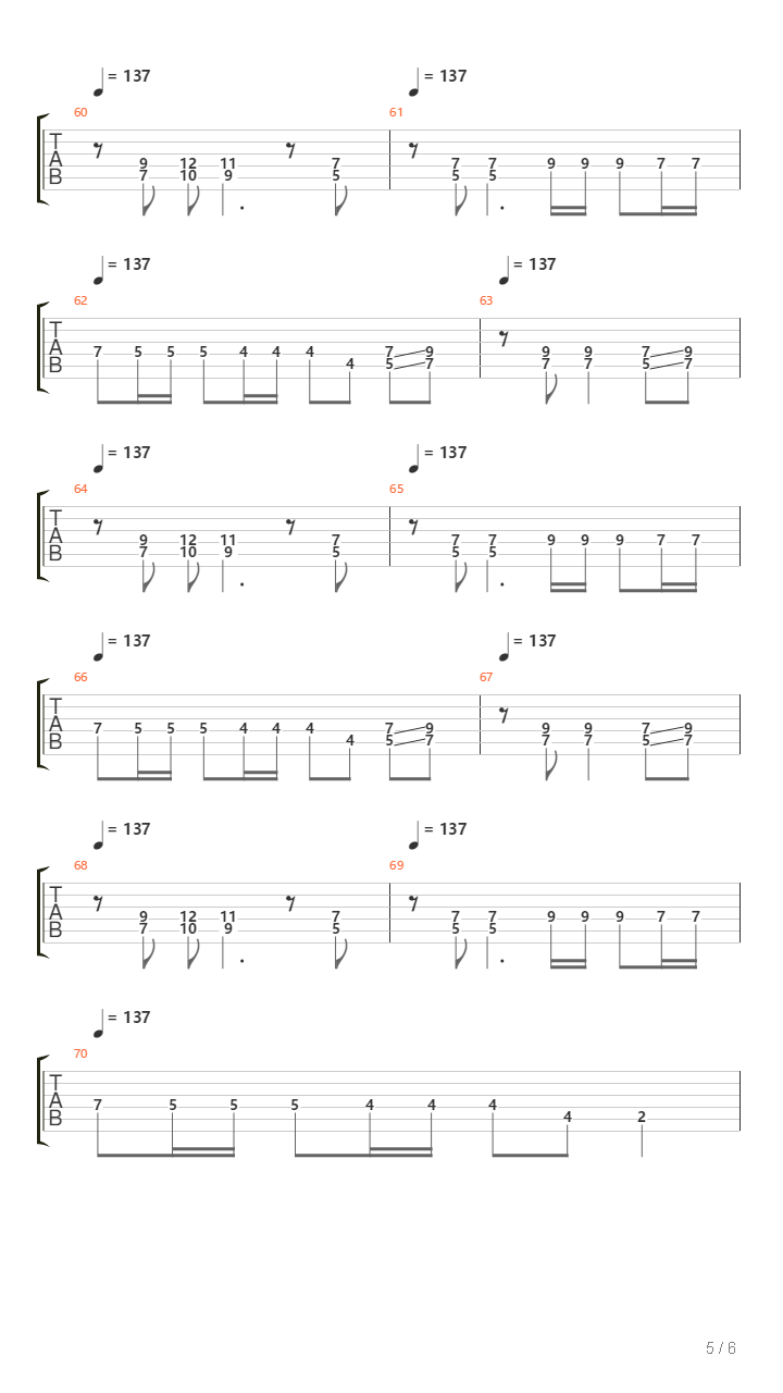 Fade To Black吉他谱