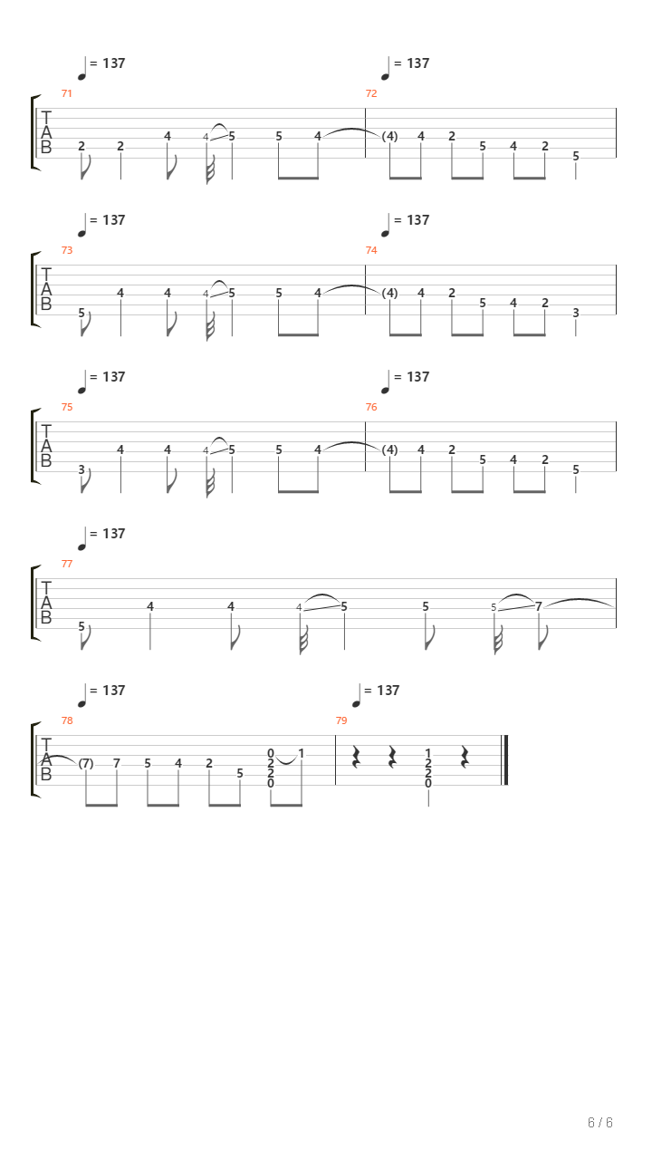 Fade To Black吉他谱