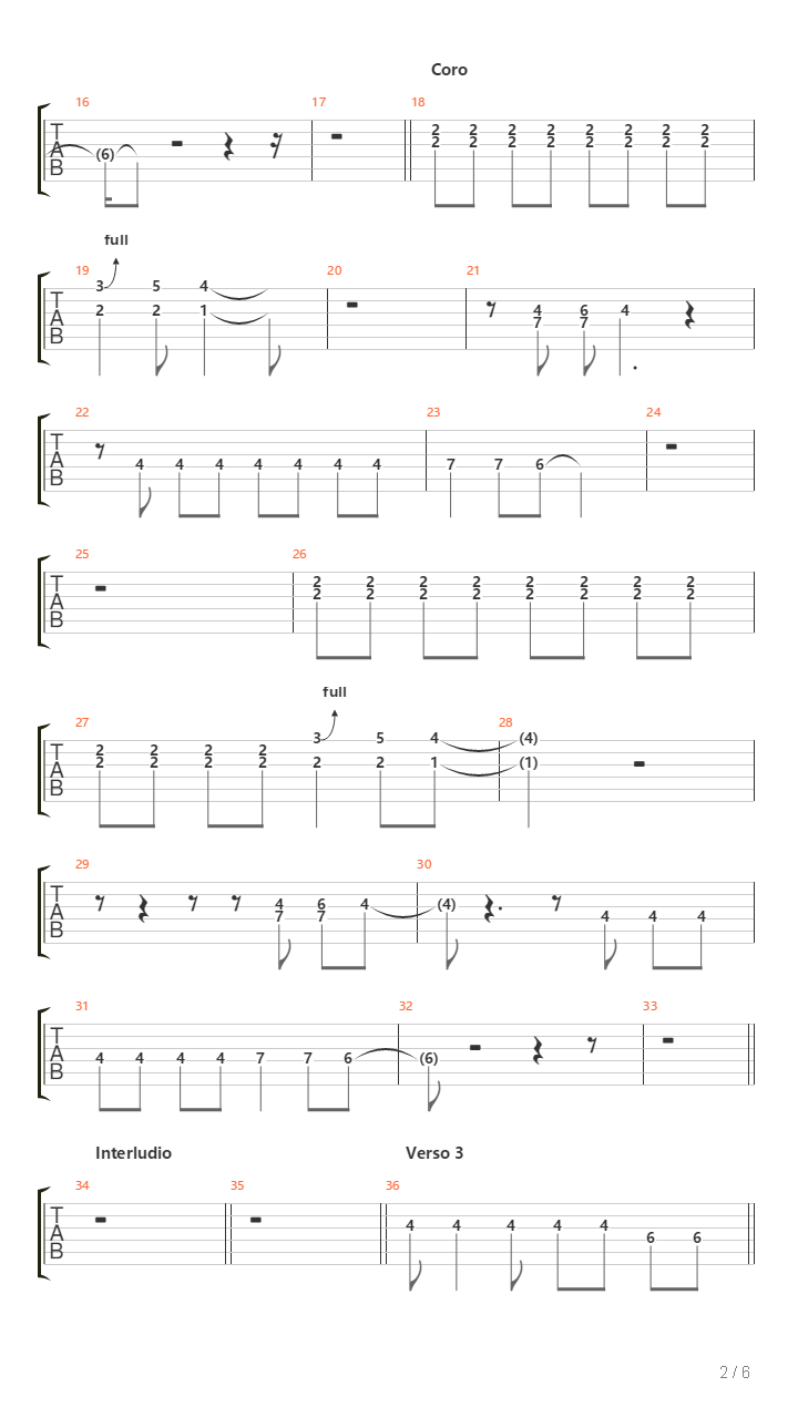 Malvada吉他谱