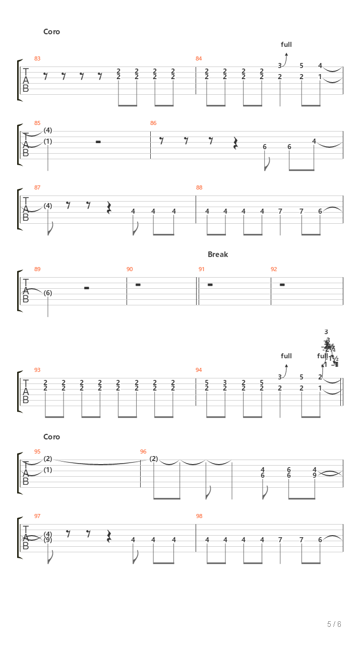 Malvada吉他谱