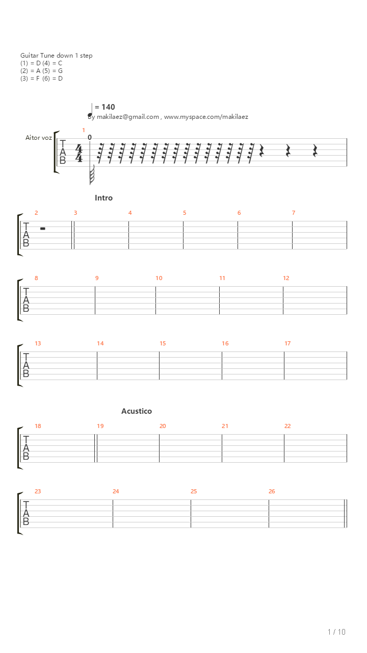 Laztana吉他谱