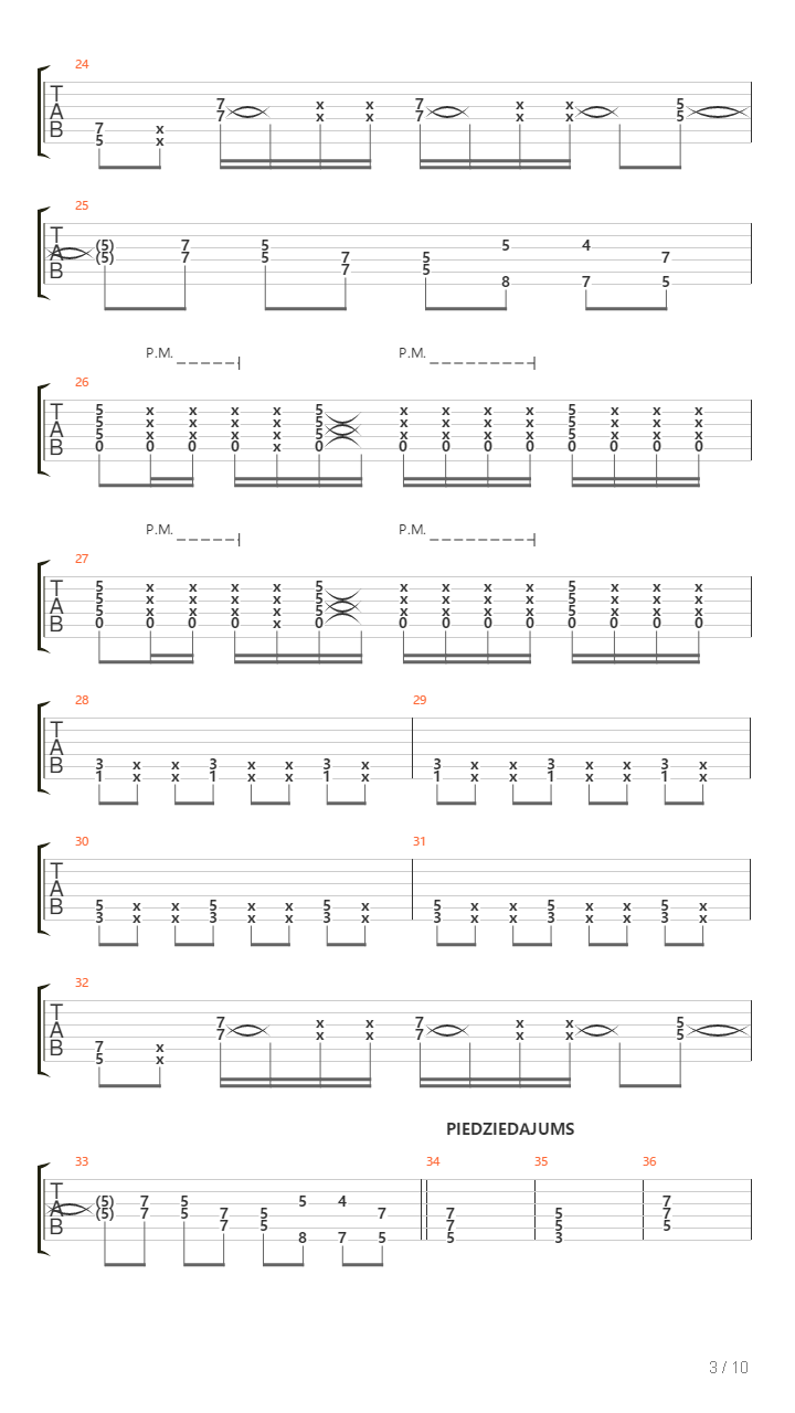 Elektriska Zivs吉他谱