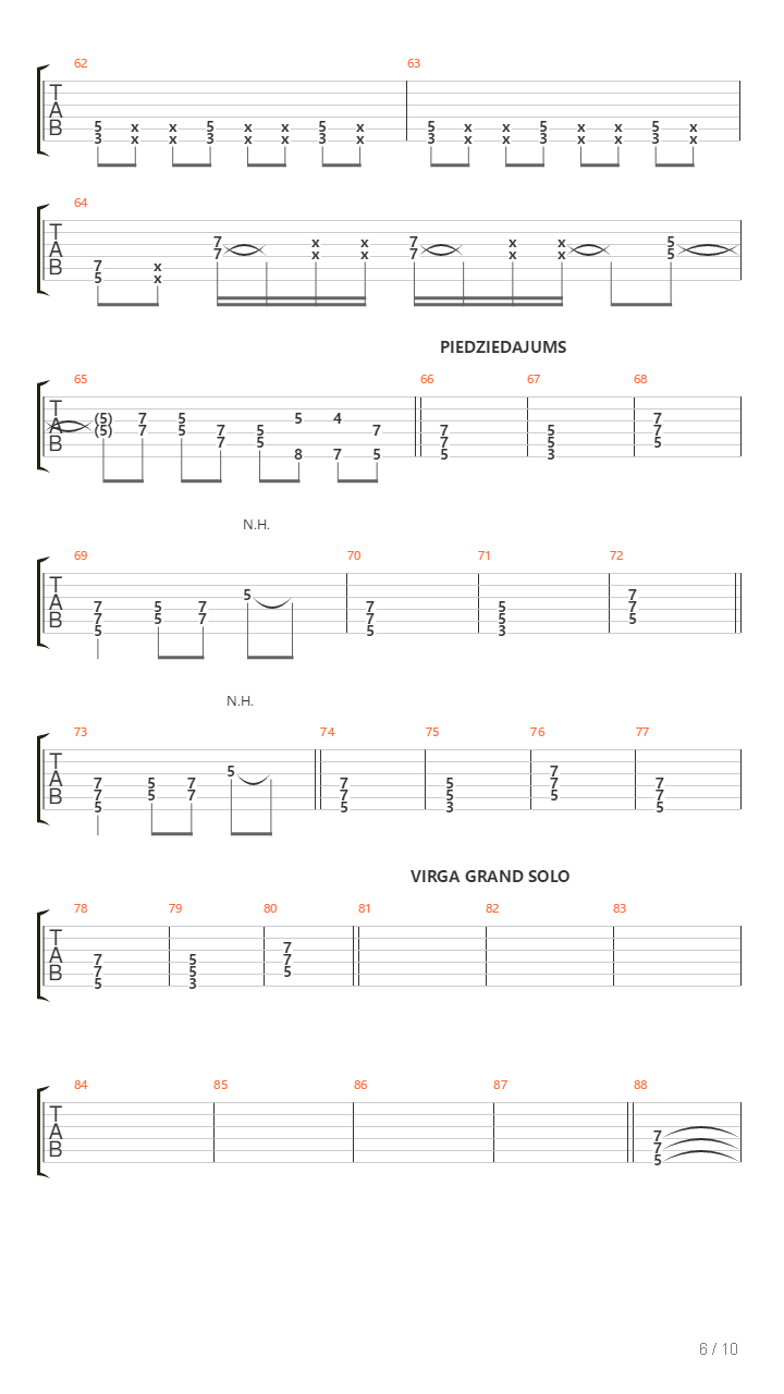 Elektriska Zivs吉他谱