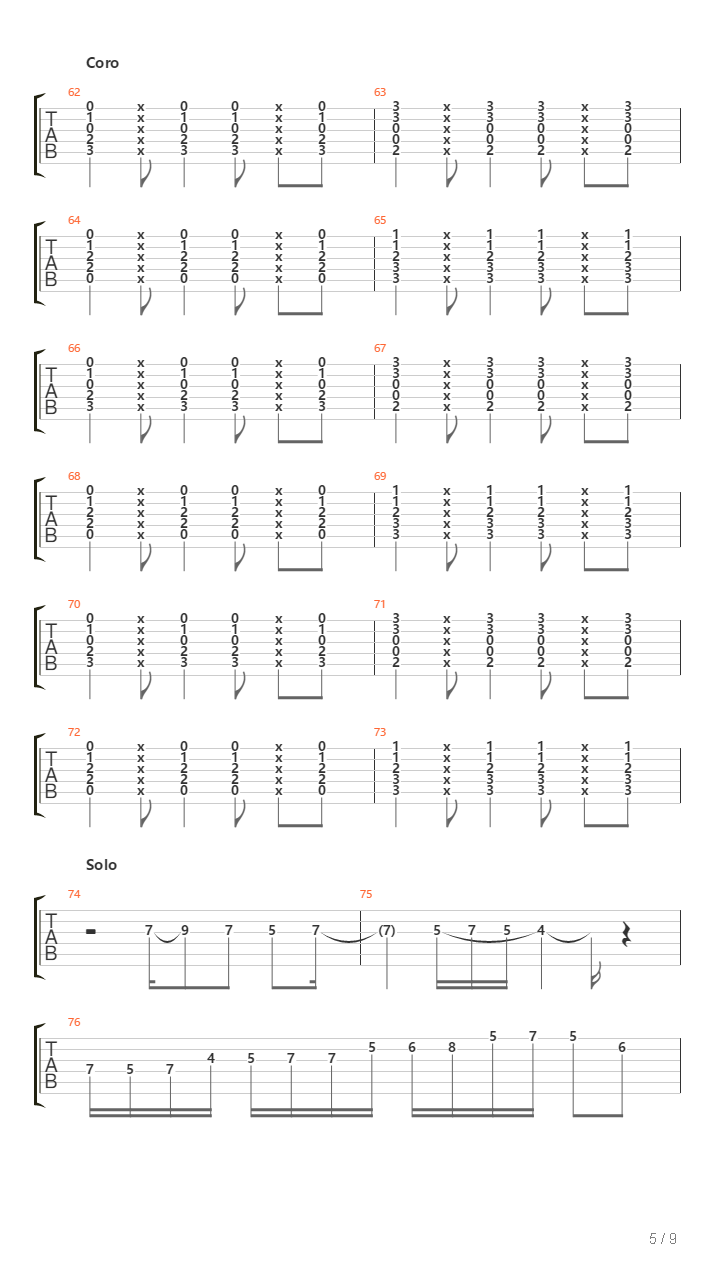 Una Cancion吉他谱