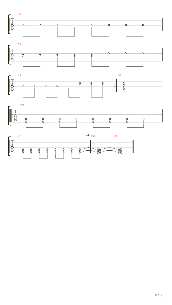 Tv吉他谱