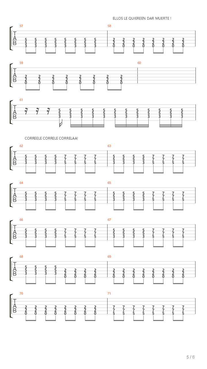 El Aparecido吉他谱