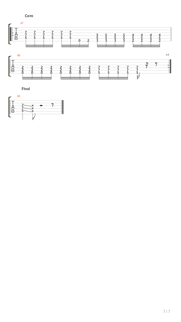 Ataque De Caca吉他谱