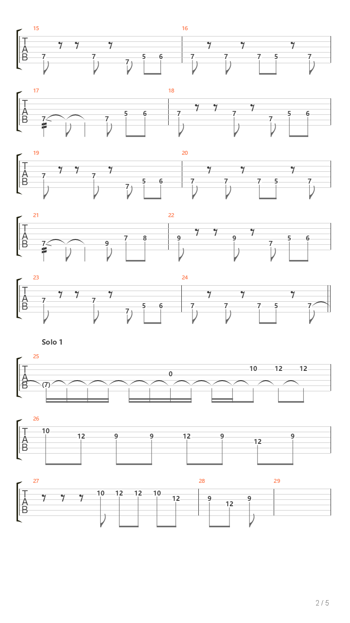 Tangatutanga吉他谱