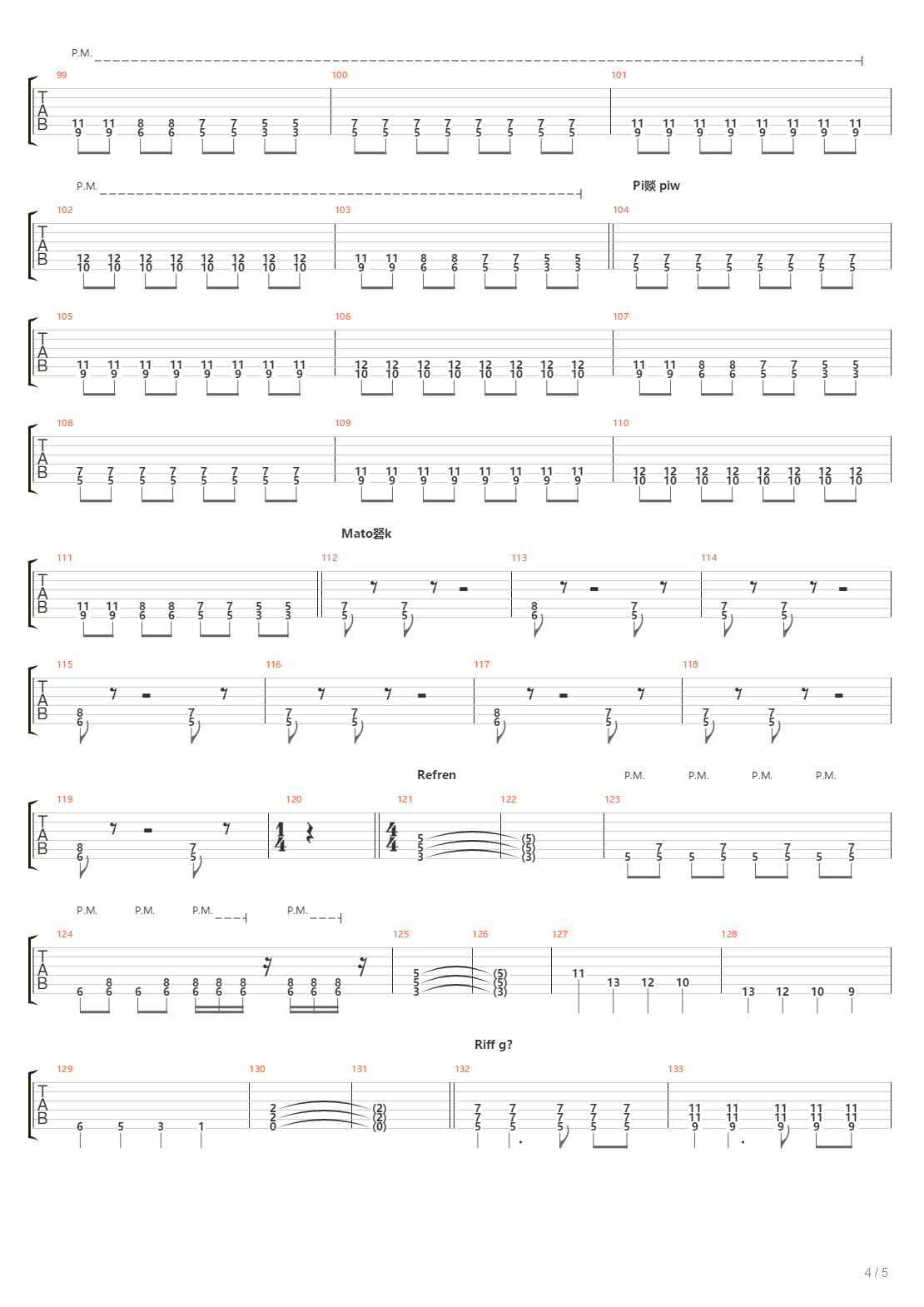 Zyd吉他谱