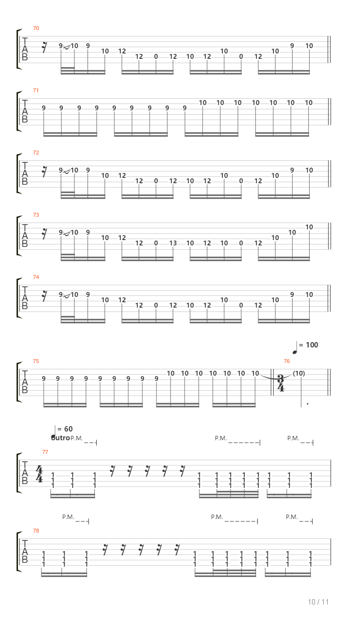 Second Skin吉他谱