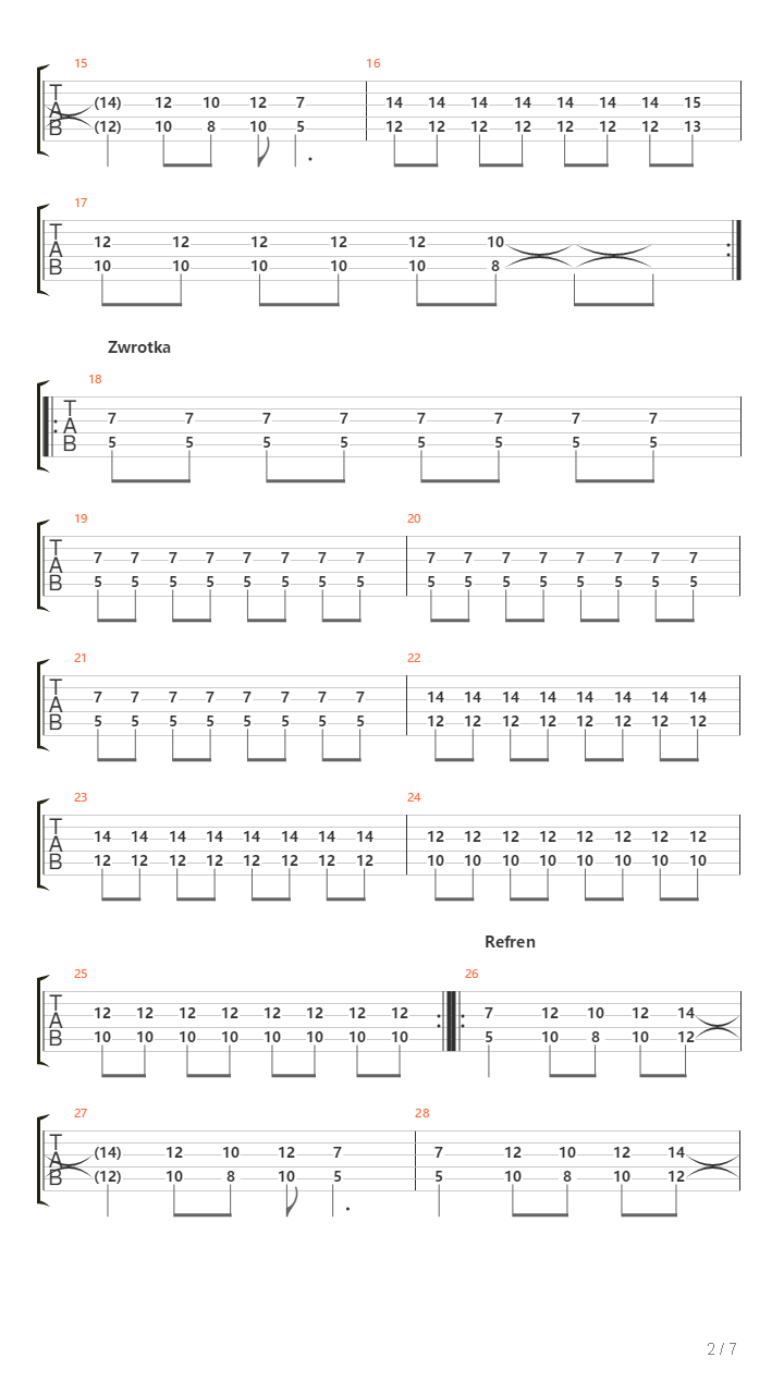 Autystyczny吉他谱