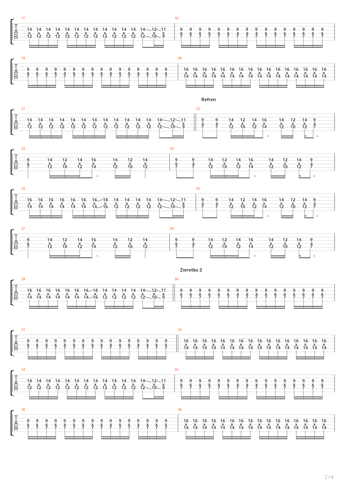 Autystyczny吉他谱