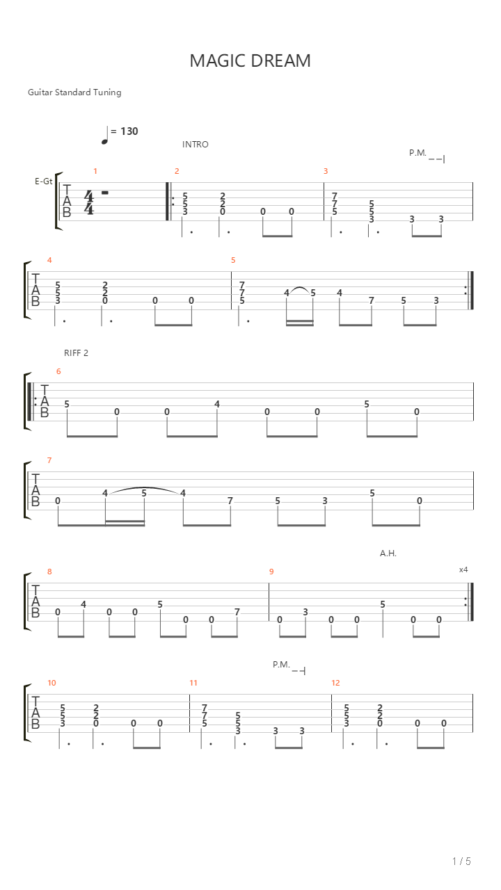 Magic Dream吉他谱