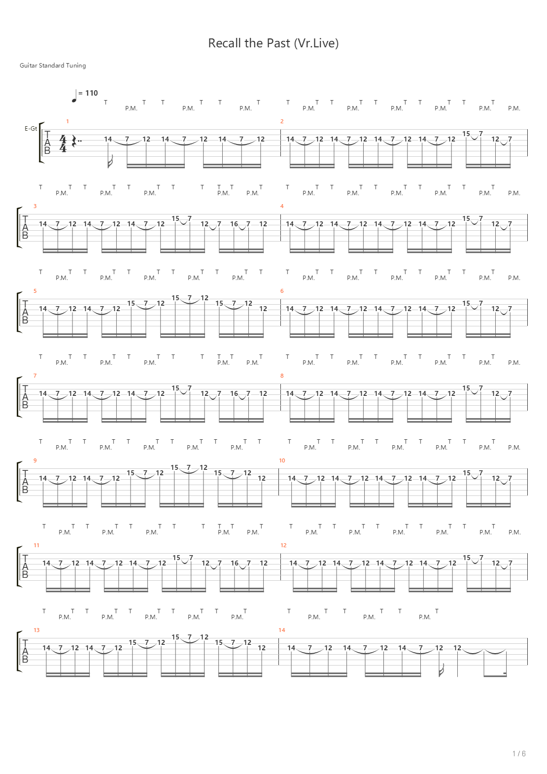 Recall The Past吉他谱