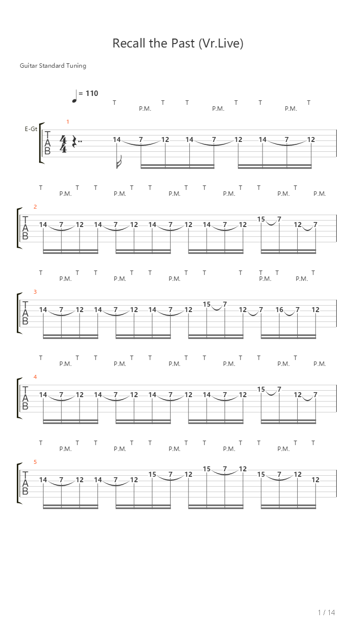 Recall The Past吉他谱