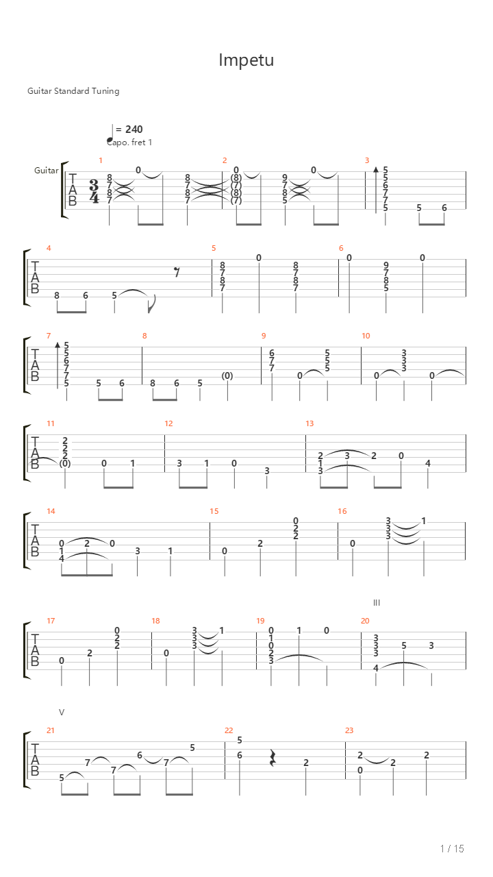 Impetu吉他谱