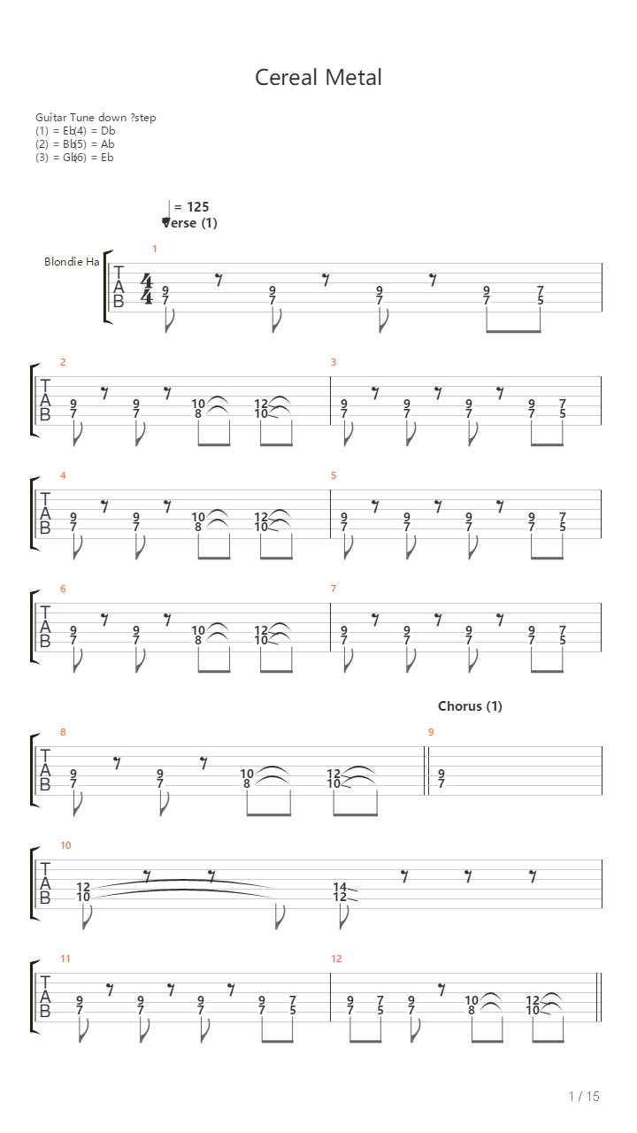 Ceral Metal吉他谱