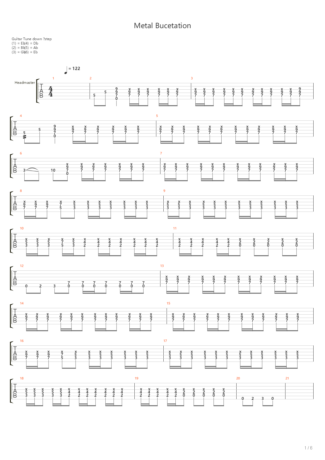 Metal Bucetation吉他谱