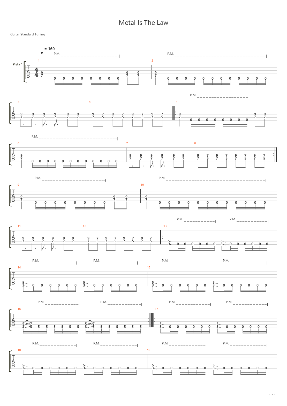 Metal Is The Law吉他谱