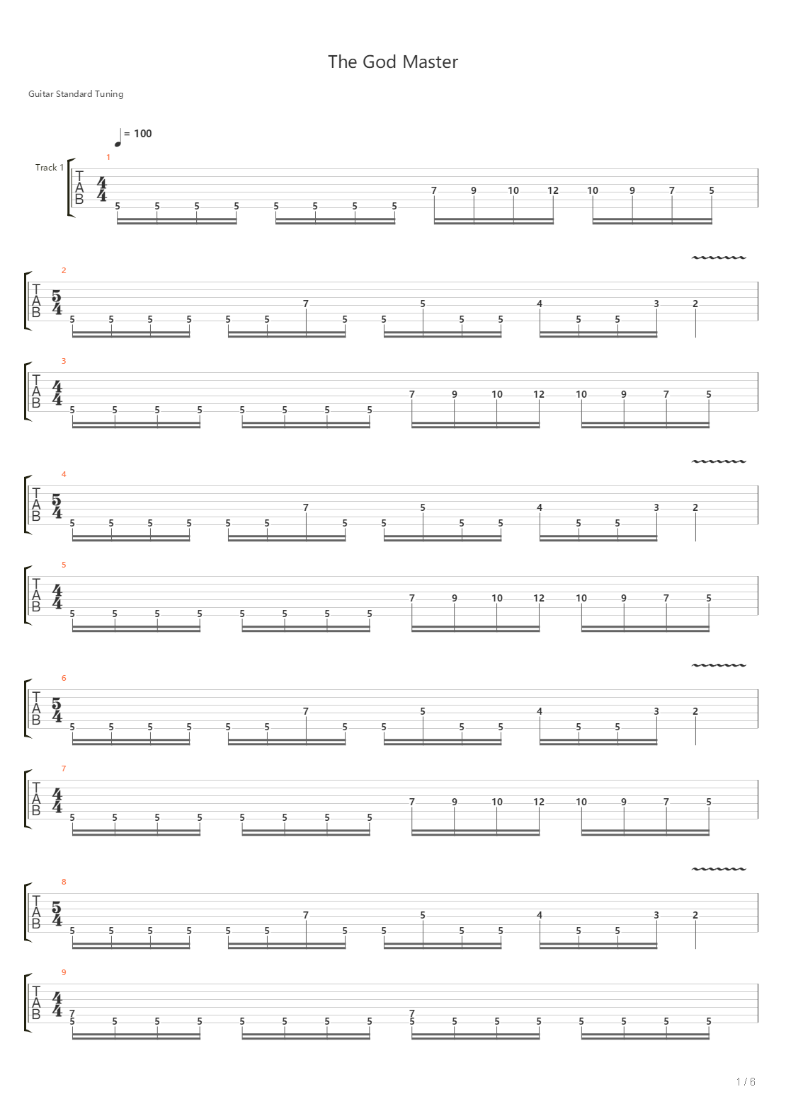 The God Master吉他谱
