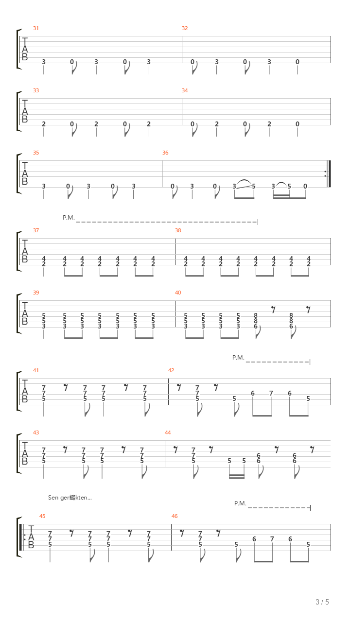 Gonlumde吉他谱