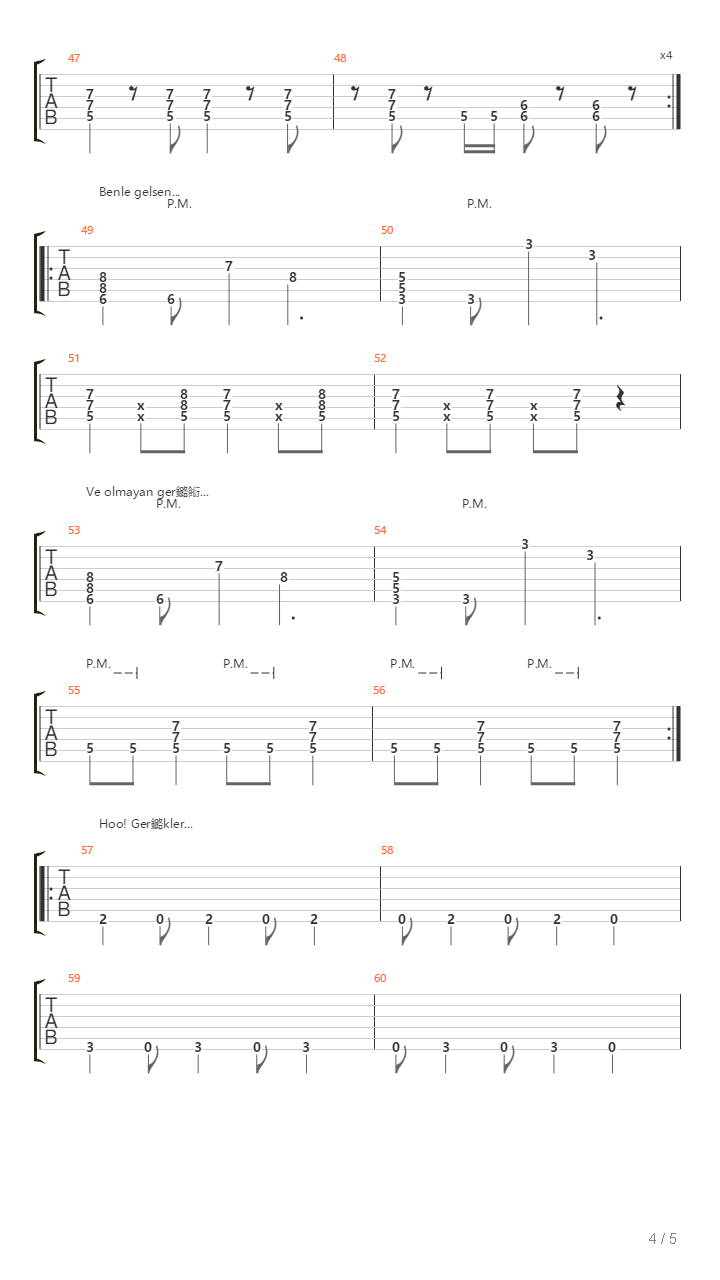 Gonlumde吉他谱