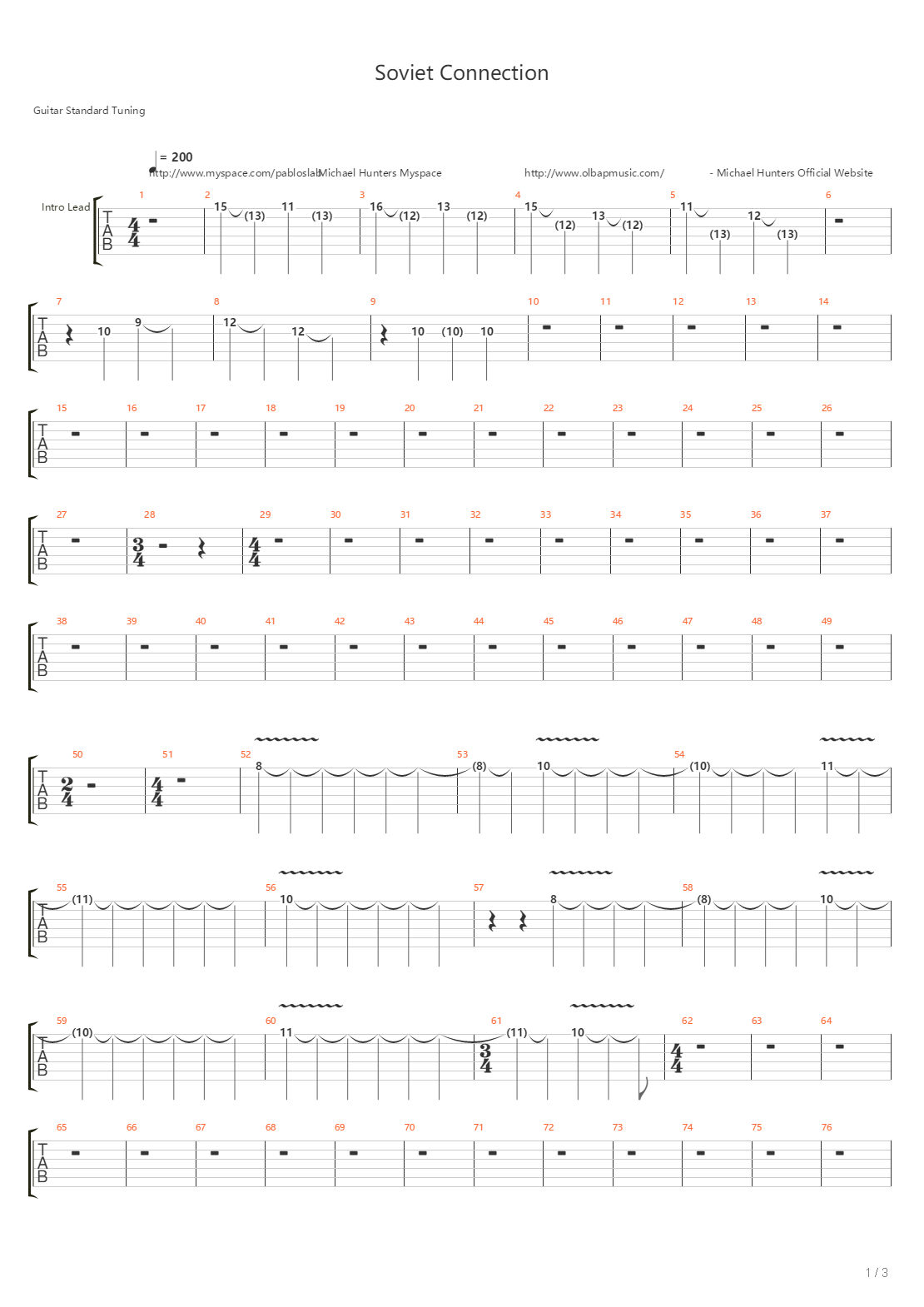 Soviet Connection吉他谱