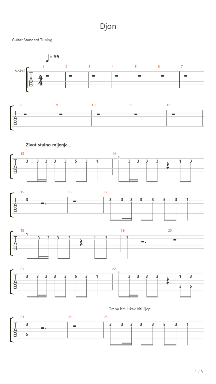 Djon吉他谱